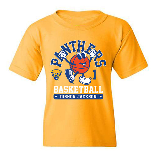 Pittsburgh - NCAA Men's Basketball : Dishon Jackson - Fashion Shersey Youth T-Shirt-0
