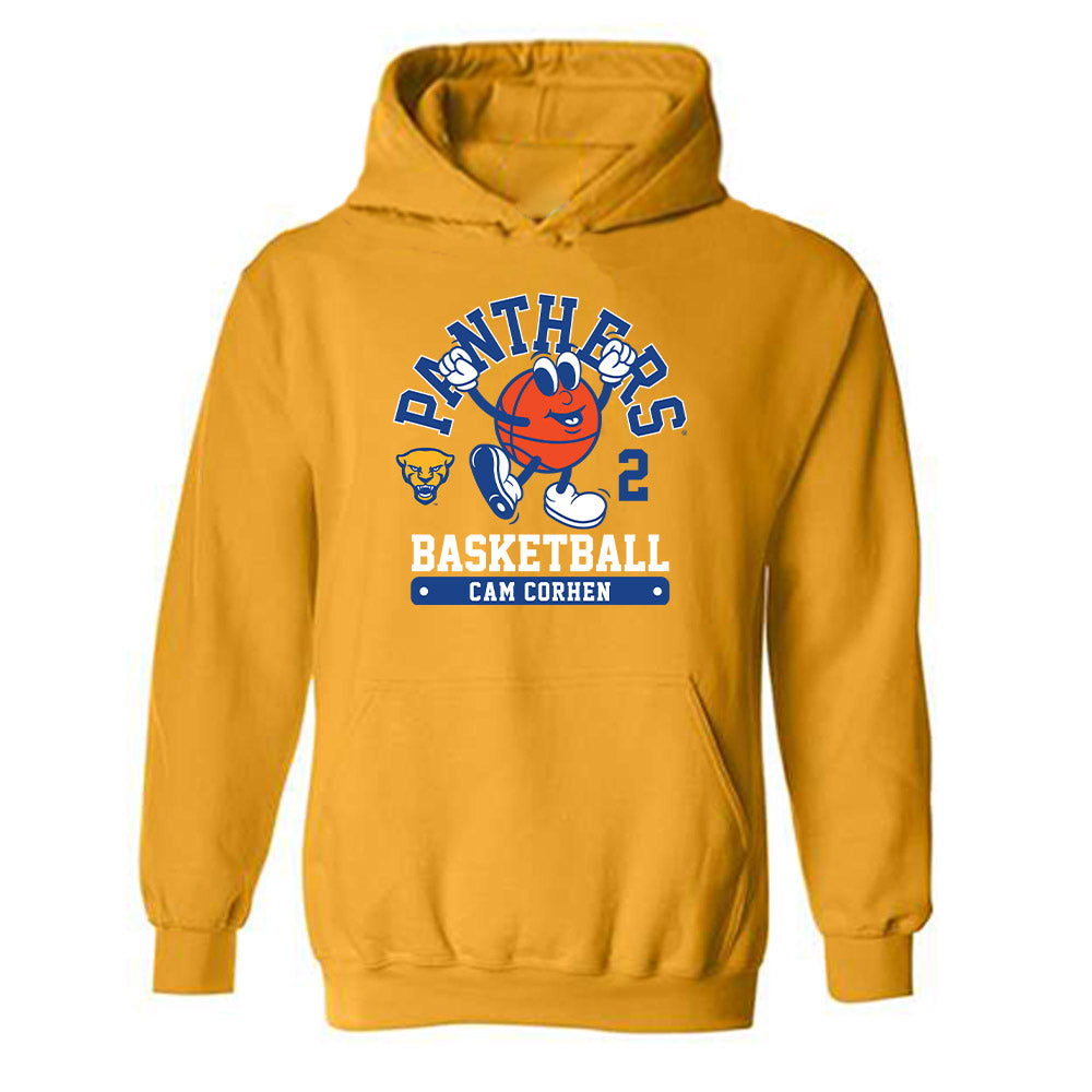 Pittsburgh - NCAA Men's Basketball : Cam Corhen - Fashion Shersey Hooded Sweatshirt-0