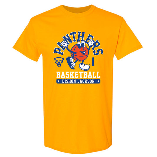Pittsburgh - NCAA Men's Basketball : Dishon Jackson - Fashion Shersey T-Shirt-0