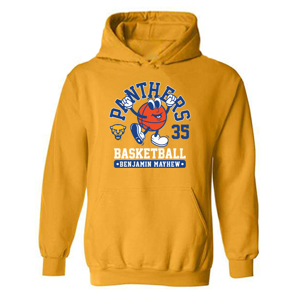 Pittsburgh - NCAA Men's Basketball : Benjamin Mayhew - Fashion Shersey Hooded Sweatshirt-0