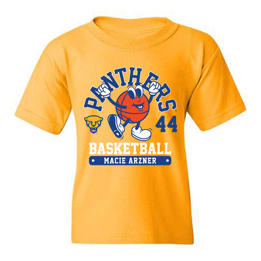 Pittsburgh - NCAA Women's Basketball : Macie Arzner - Fashion Shersey Youth T-Shirt-0