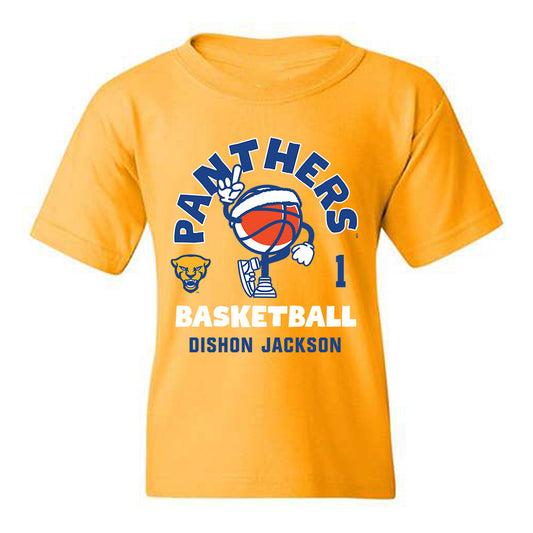 Pittsburgh - NCAA Men's Basketball : Dishon Jackson - Fashion Shersey Youth T-Shirt-0