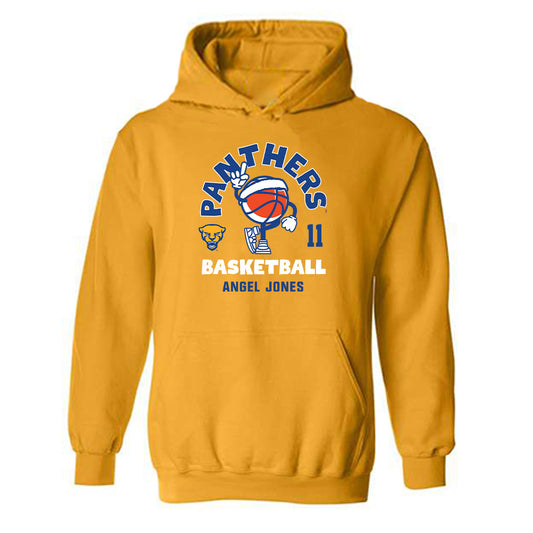 Pittsburgh - NCAA Women's Basketball : Angel Jones - Fashion Shersey Hooded Sweatshirt-0