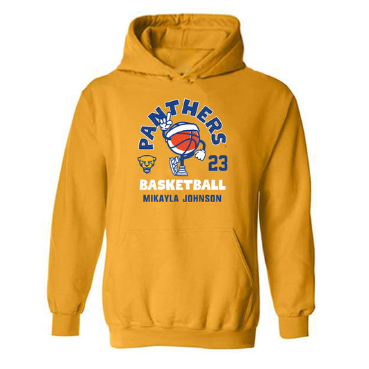 Pittsburgh - NCAA Women's Basketball : Mikayla Johnson - Fashion Shersey Hooded Sweatshirt-0