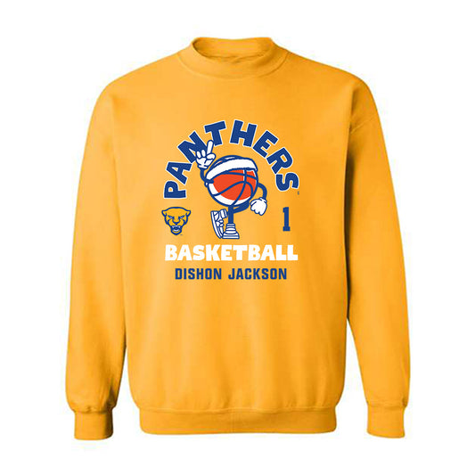 Pittsburgh - NCAA Men's Basketball : Dishon Jackson - Fashion Shersey Crewneck Sweatshirt-0