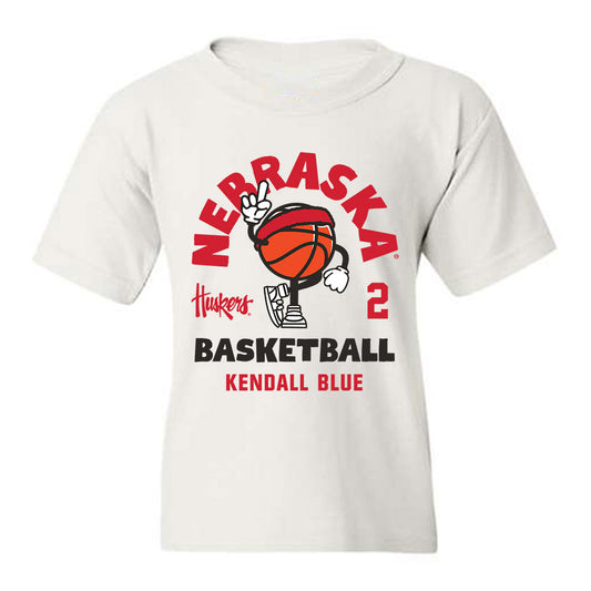 Nebraska - NCAA Men's Basketball : Kendall Blue - Fashion Shersey Youth T-Shirt-0