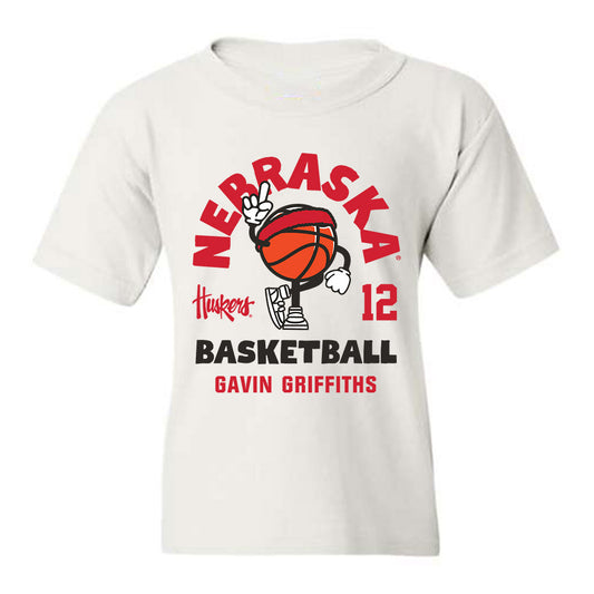 Nebraska - NCAA Men's Basketball : Gavin Griffiths - Fashion Shersey Youth T-Shirt