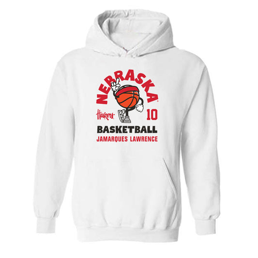 Nebraska - NCAA Men's Basketball : Jamarques Lawrence - Fashion Shersey Hooded Sweatshirt-0