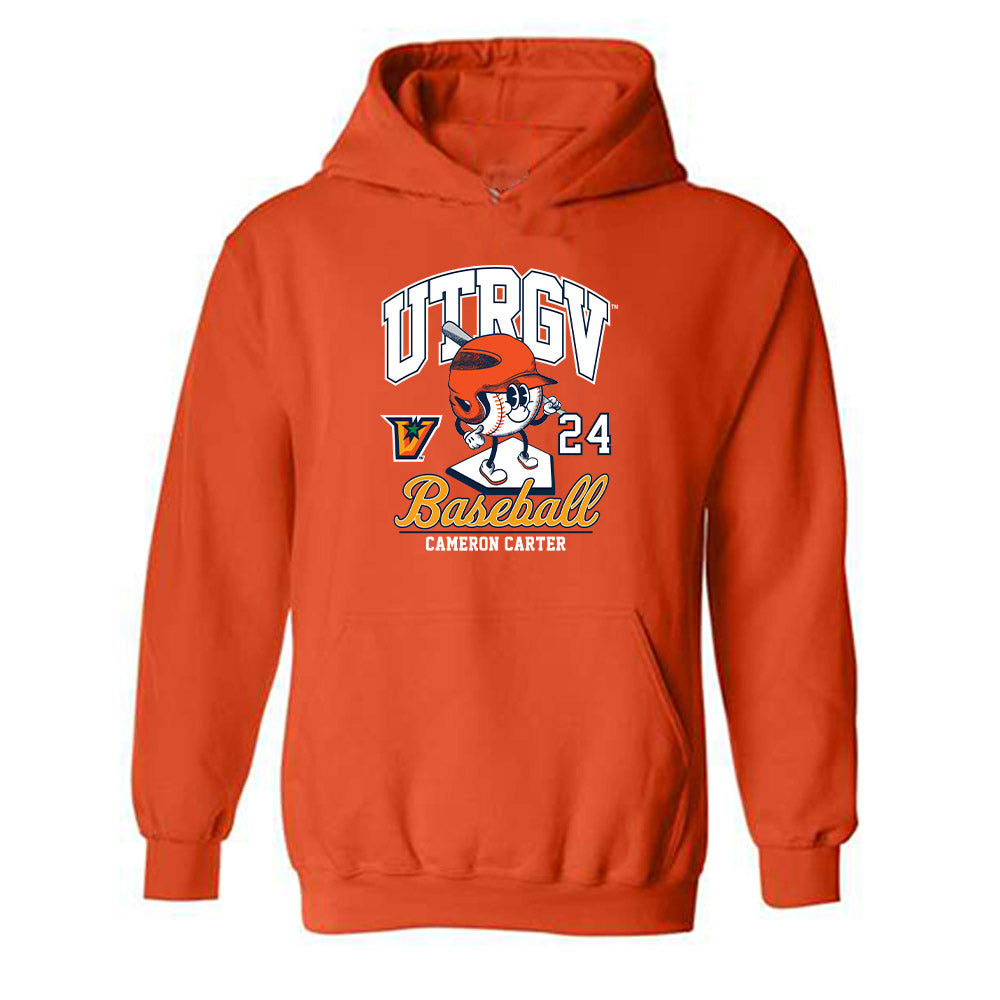 UTRGV - NCAA Baseball : Cameron Carter - Fashion Shersey Hooded Sweatshirt-0