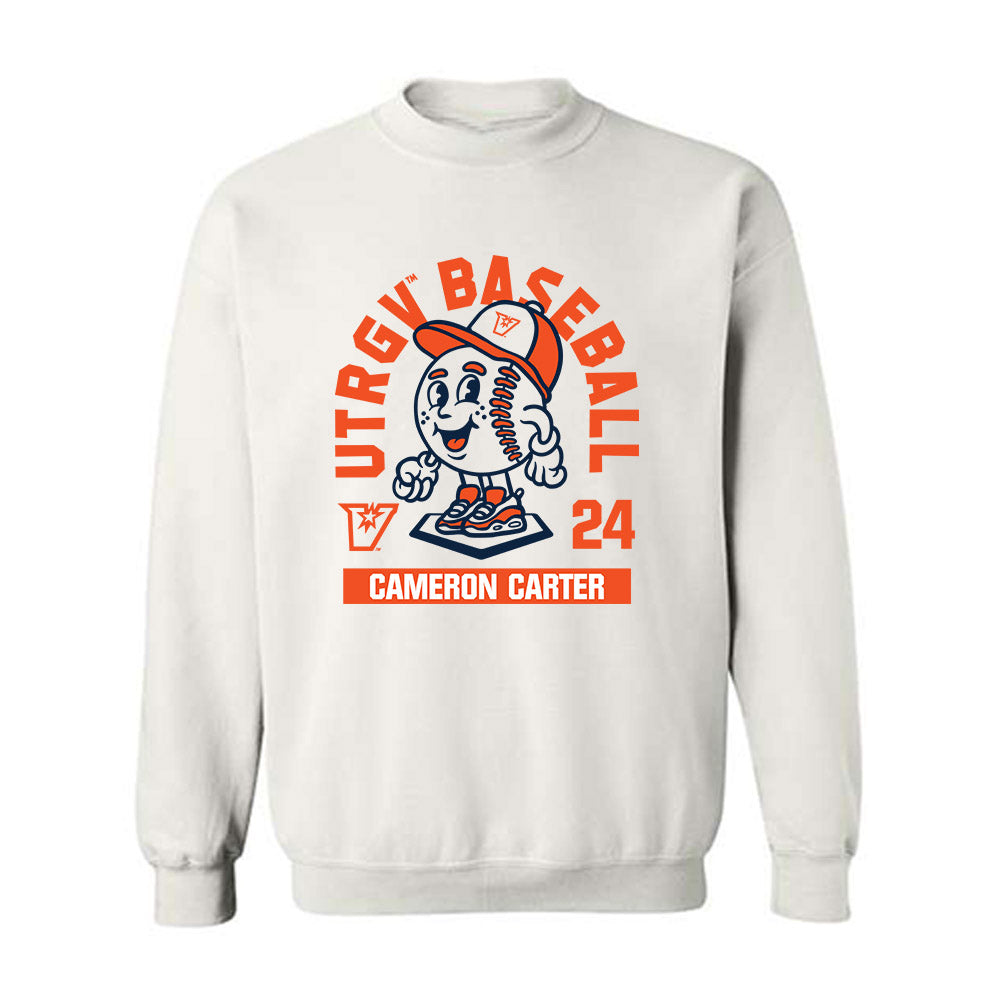 UTRGV - NCAA Baseball : Cameron Carter - Fashion Shersey Crewneck Sweatshirt-0