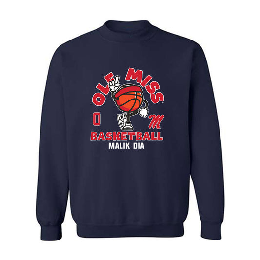 Ole Miss - NCAA Men's Basketball : Malik Dia - Fashion Shersey Crewneck Sweatshirt-0