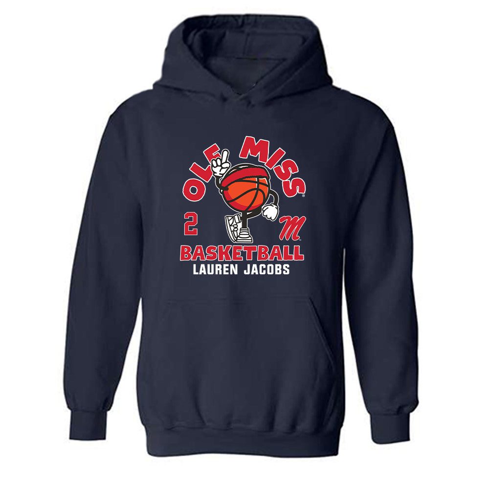 Ole Miss - NCAA Women's Basketball : Lauren Jacobs - Fashion Shersey Hooded Sweatshirt-0