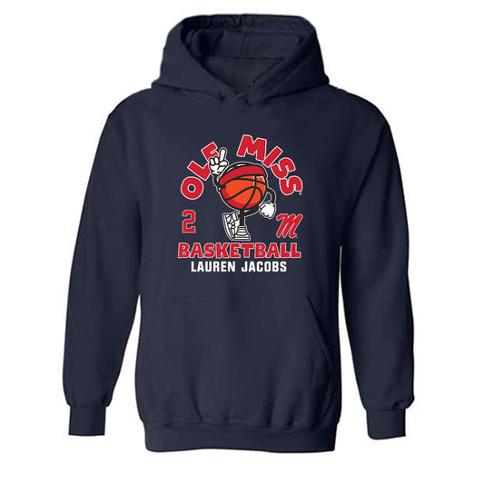 Ole Miss - NCAA Women's Basketball : Lauren Jacobs - Fashion Shersey Hooded Sweatshirt-0