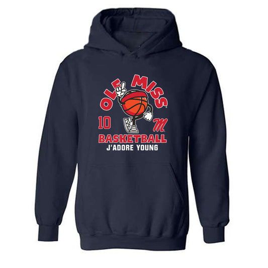 Ole Miss - NCAA Women's Basketball : J'Adore Young - Fashion Shersey Hooded Sweatshirt-0