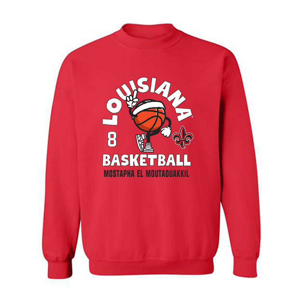 Louisiana - NCAA Men's Basketball : Mostapha El Moutaouakkil - Fashion Shersey Crewneck Sweatshirt-0