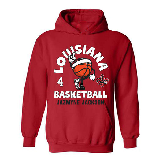 Louisiana - NCAA Women's Basketball : Jazmyne Jackson - Fashion Shersey Hooded Sweatshirt-0