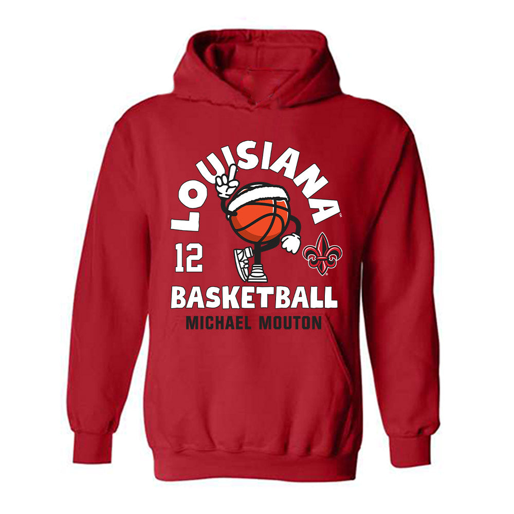 Louisiana - NCAA Men's Basketball : Michael Mouton - Fashion Shersey Hooded Sweatshirt-0