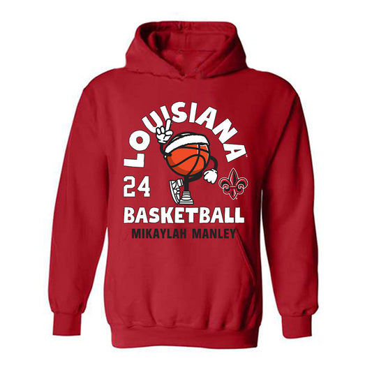 Louisiana - NCAA Women's Basketball : Mikaylah Manley - Fashion Shersey Hooded Sweatshirt-0