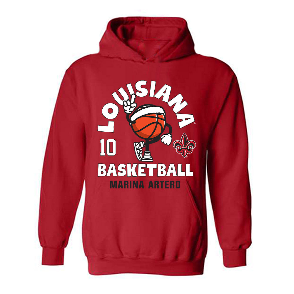 Louisiana - NCAA Women's Basketball : Marina Artero - Fashion Shersey Hooded Sweatshirt-0