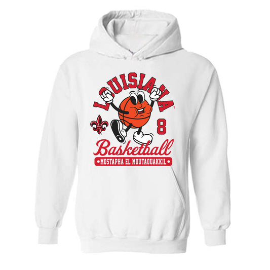Louisiana - NCAA Men's Basketball : Mostapha El Moutaouakkil - Fashion Shersey Hooded Sweatshirt-0