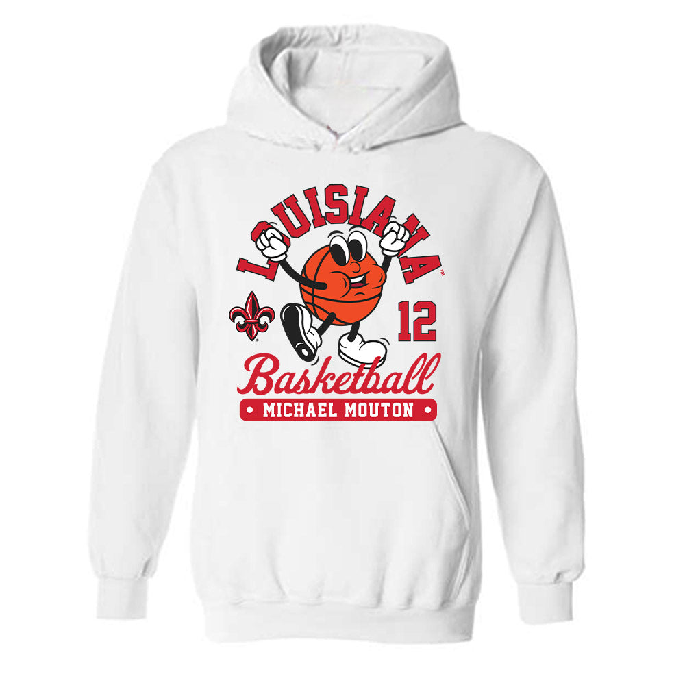 Louisiana - NCAA Men's Basketball : Michael Mouton - Fashion Shersey Hooded Sweatshirt-0