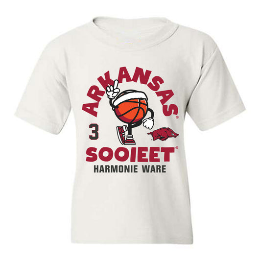 Arkansas - NCAA Women's Basketball : Harmonie Ware - Fashion Shersey Youth T-Shirt-0
