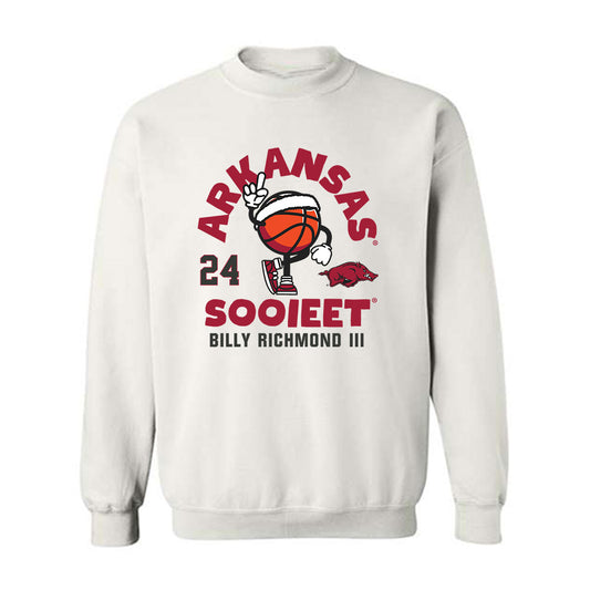 Arkansas - NCAA Men's Basketball : Billy Richmond III - Fashion Shersey Crewneck Sweatshirt-0