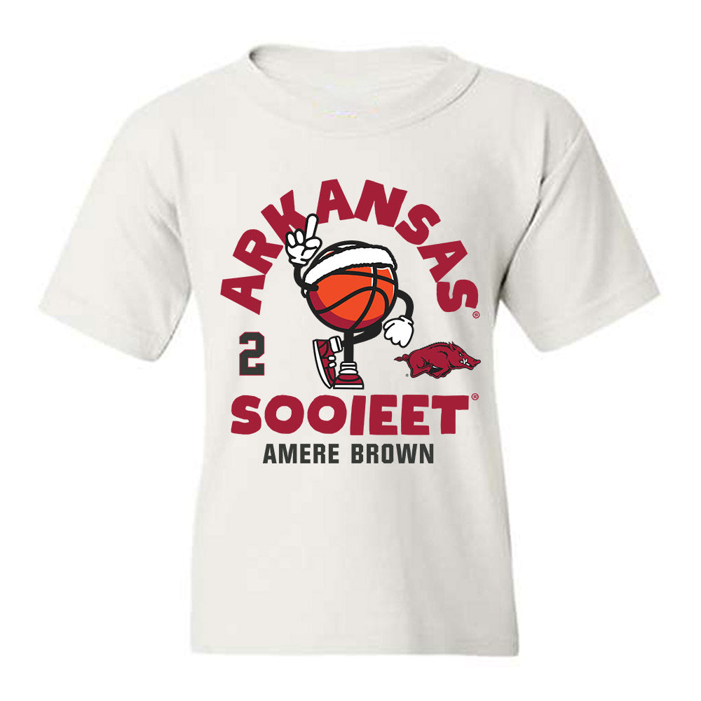 Arkansas - NCAA Men's Basketball : Amere Brown - Fashion Shersey Youth T-Shirt-0