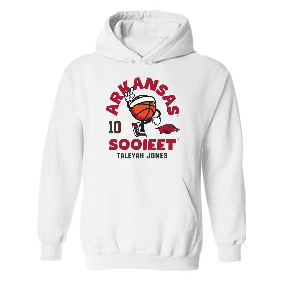 Arkansas - NCAA Women's Basketball : Taleyah Jones - Fashion Shersey Hooded Sweatshirt-0