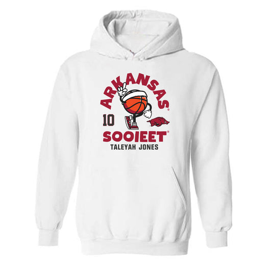 Arkansas - NCAA Women's Basketball : Taleyah Jones - Fashion Shersey Hooded Sweatshirt-0