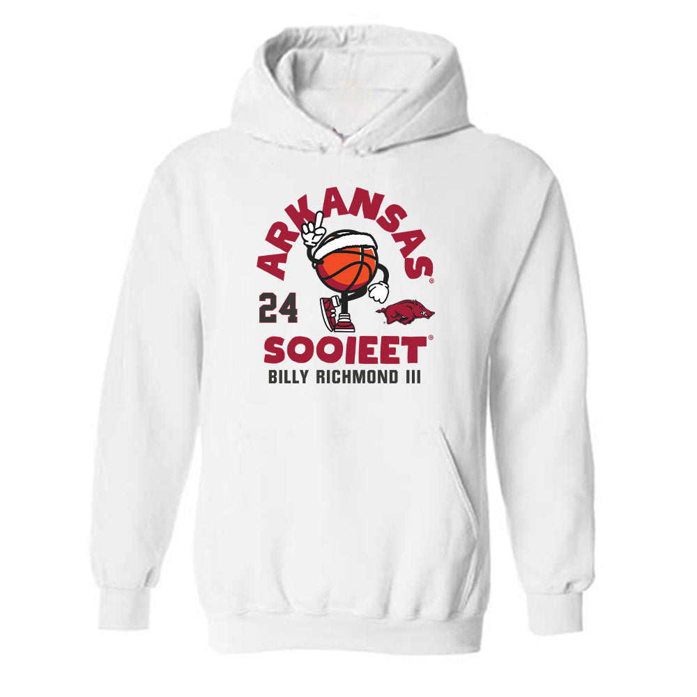 Arkansas - NCAA Men's Basketball : Billy Richmond III - Fashion Shersey Hooded Sweatshirt-0