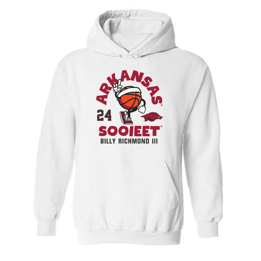 Arkansas - NCAA Men's Basketball : Billy Richmond III - Fashion Shersey Hooded Sweatshirt-0
