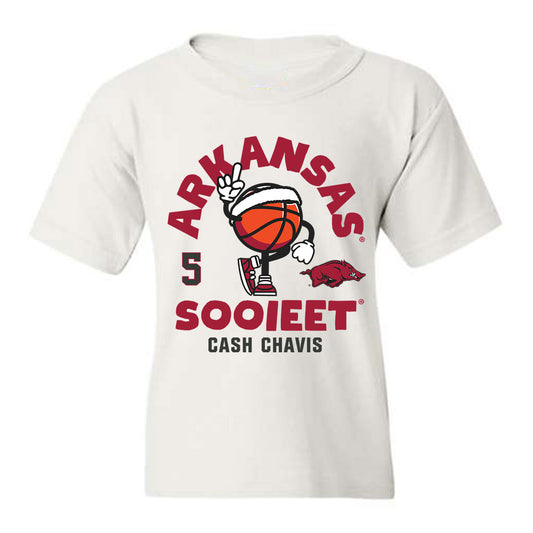 Arkansas - NCAA Men's Basketball : Cash Chavis - Fashion Shersey Youth T-Shirt