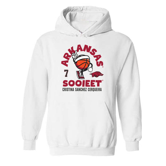 Arkansas - NCAA Women's Basketball : Cristina Sanchez Cerqueira - Fashion Shersey Hooded Sweatshirt-0