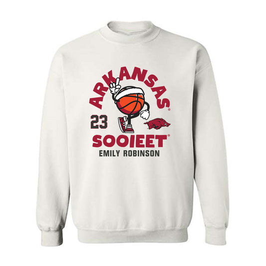 Arkansas - NCAA Women's Basketball : Emily Robinson - Fashion Shersey Crewneck Sweatshirt-0