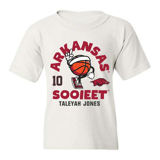 Arkansas - NCAA Women's Basketball : Taleyah Jones - Fashion Shersey Youth T-Shirt-0