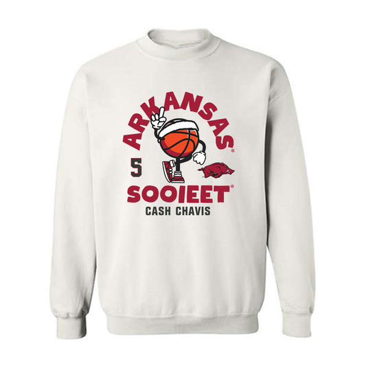 Arkansas - NCAA Men's Basketball : Cash Chavis - Fashion Shersey Crewneck Sweatshirt