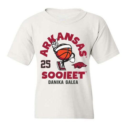 Arkansas - NCAA Women's Basketball : Danika Galea - Fashion Shersey Youth T-Shirt-0