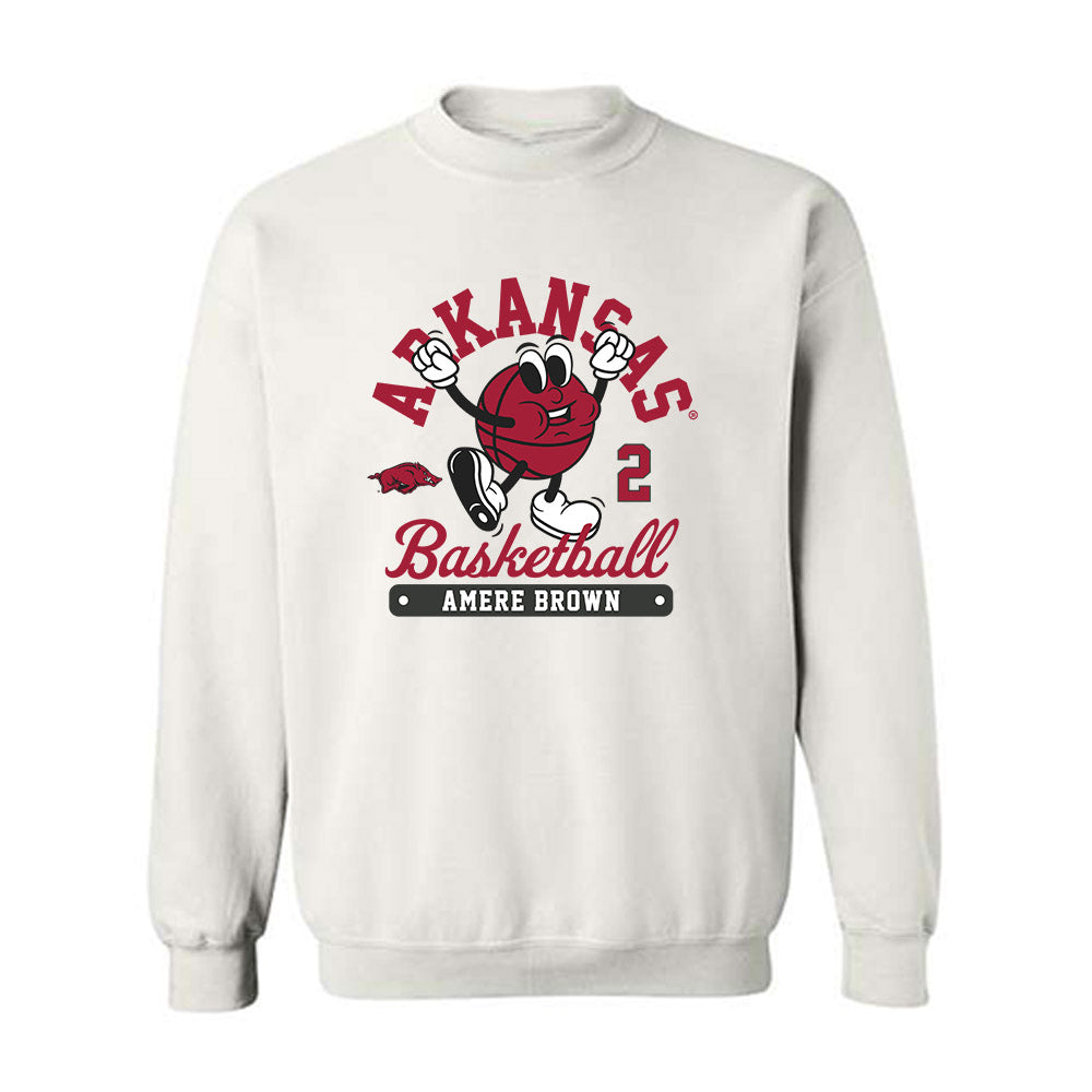 Arkansas - NCAA Men's Basketball : Amere Brown - Fashion Shersey Crewneck Sweatshirt-0