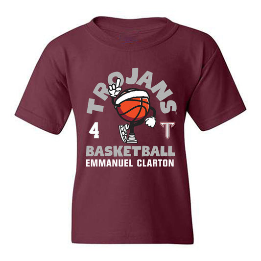 Troy - NCAA Men's Basketball : Emmanuel Clarton - Fashion Shersey Youth T-Shirt-0
