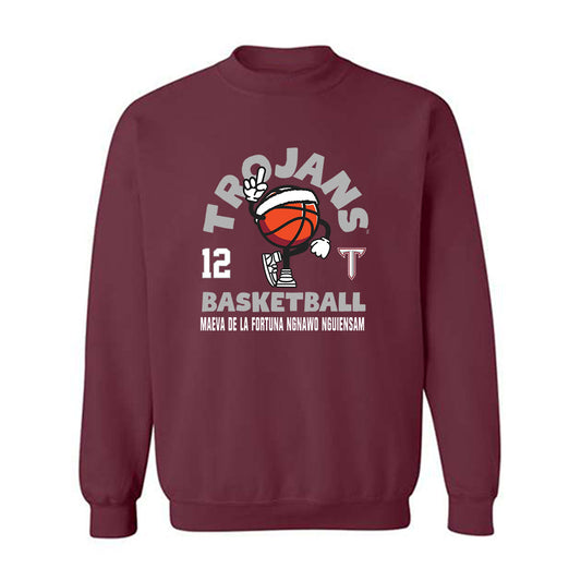 Troy - NCAA Women's Basketball : Maeva de la Fortuna Ngnawo Nguiensam - Fashion Shersey Crewneck Sweatshirt-0