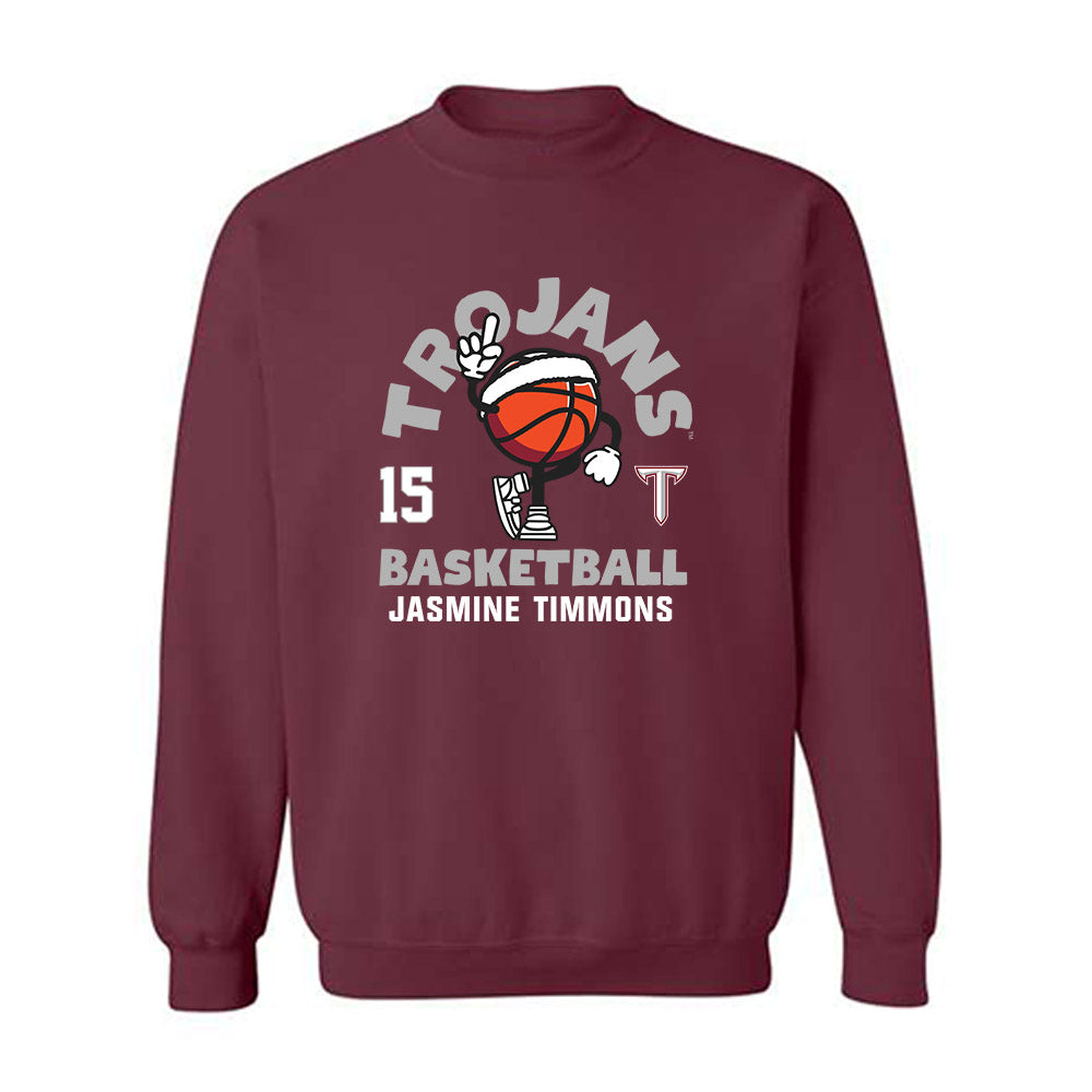 Troy - NCAA Women's Basketball : Jasmine Timmons - Fashion Shersey Crewneck Sweatshirt-0