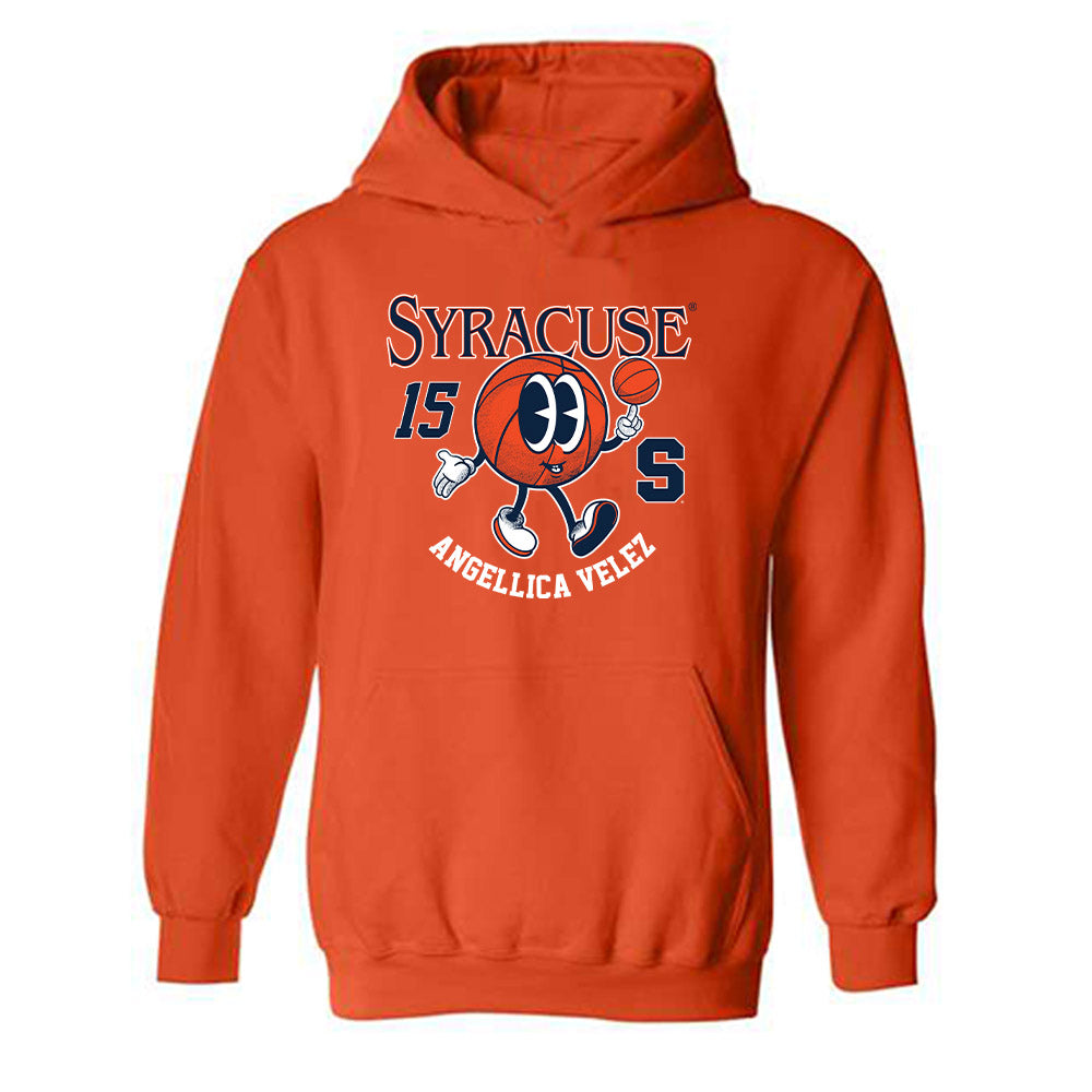 Syracuse - NCAA Women's Basketball : Angellica Velez - Fashion Shersey Hooded Sweatshirt