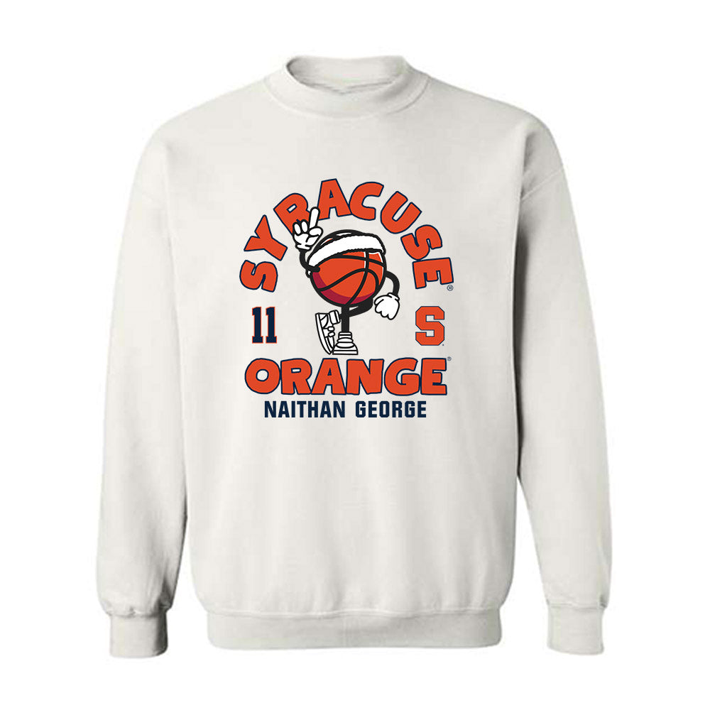 Syracuse - NCAA Men's Basketball : Naithan George - Fashion Shersey Crewneck Sweatshirt-0