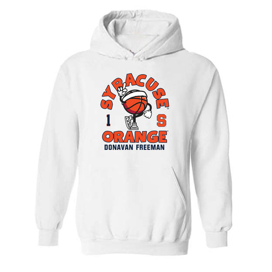 Syracuse - NCAA Men's Basketball : Donavan Freeman - Fashion Shersey Hooded Sweatshirt-0