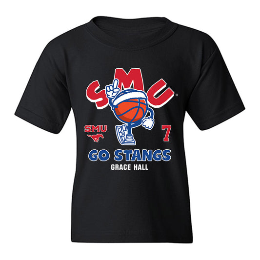 SMU - NCAA Women's Basketball : Grace Hall - Fashion Shersey Youth T-Shirt-0