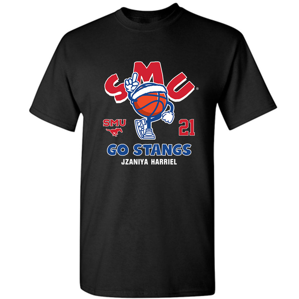 SMU - NCAA Women's Basketball : Jzaniya Harriel - Fashion Shersey T-Shirt-0