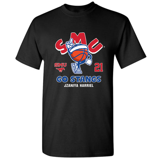 SMU - NCAA Women's Basketball : Jzaniya Harriel - Fashion Shersey T-Shirt-0