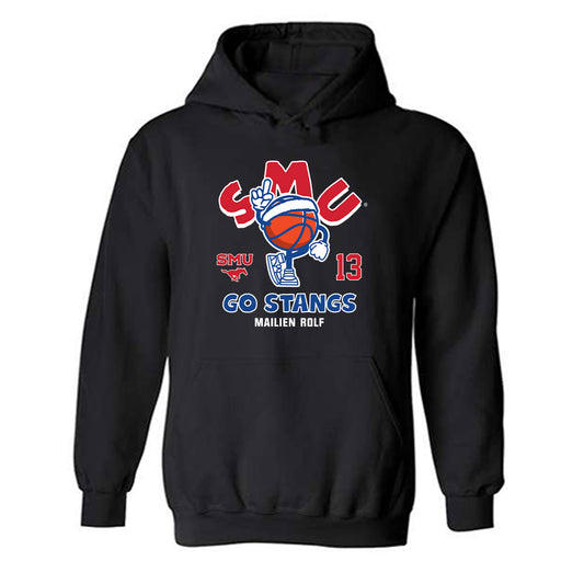 SMU - NCAA Women's Basketball : Mailien Rolf - Fashion Shersey Hooded Sweatshirt-0