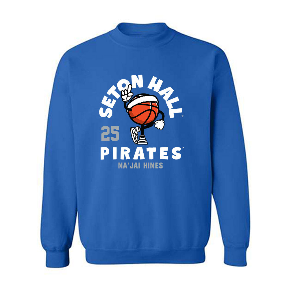 Seton Hall - NCAA Men's Basketball : Na'Jai Hines - Fashion Shersey Crewneck Sweatshirt-0
